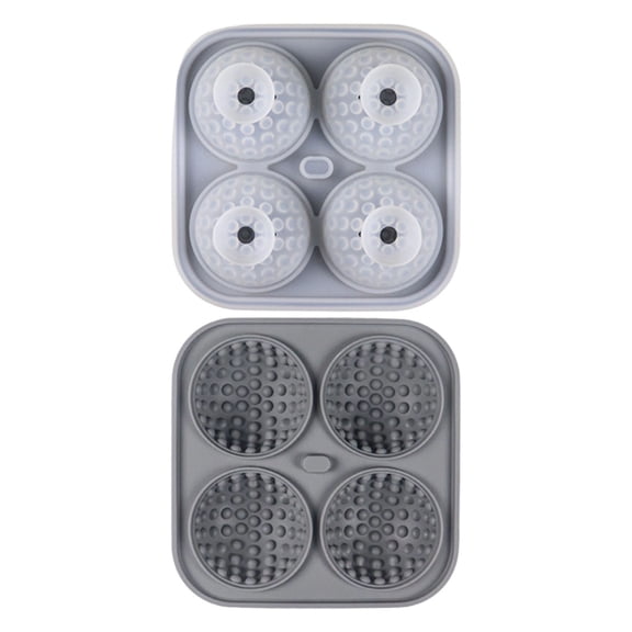 Shape Silicone Ice 4 Cavity Slow Melting Ice Sphere Tray With Funnel Reusable Maker For Home Bar Accessories