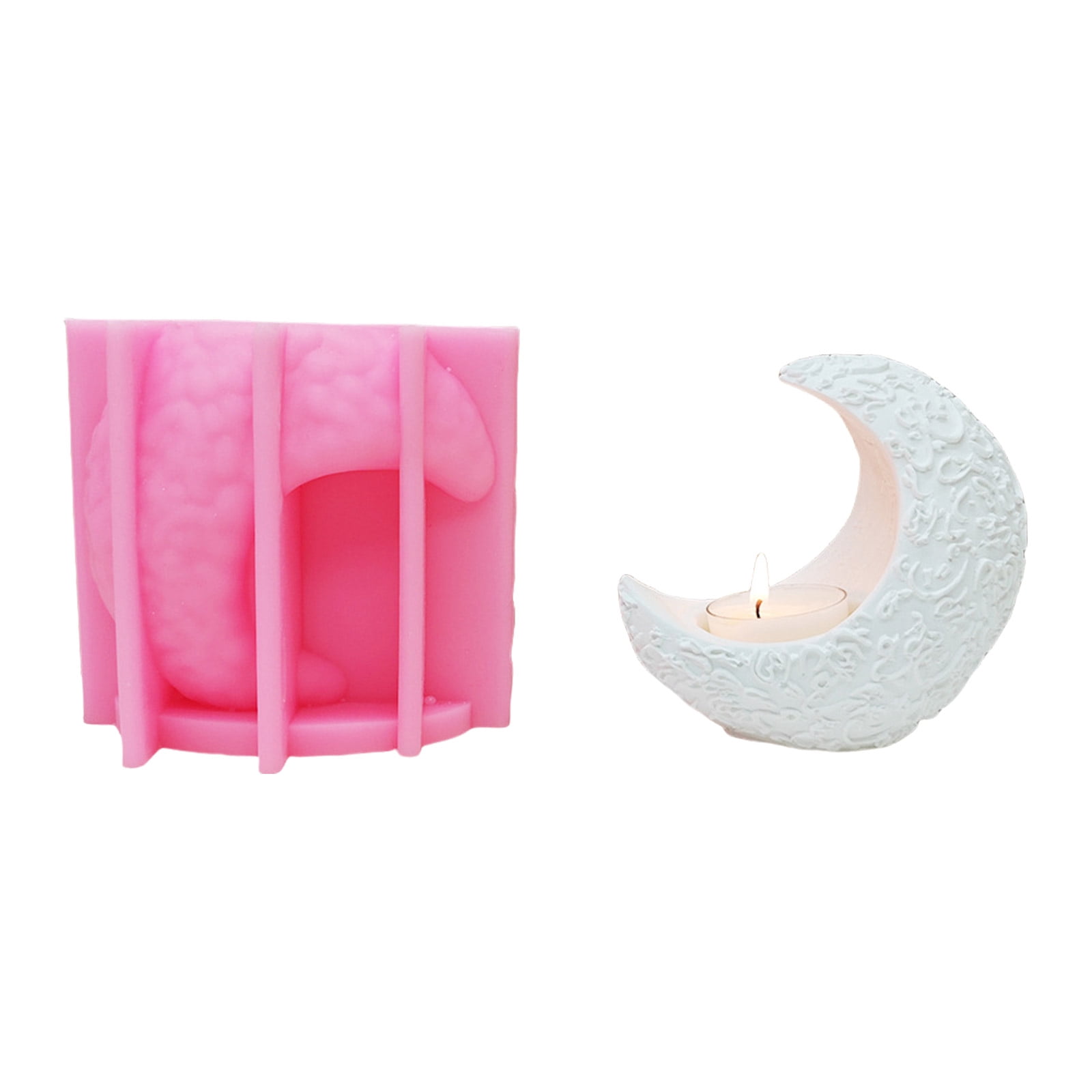Shape Silicone Molds for Epoxy Resin Tealight Holder Gypsum Decoration Silicones Candlestick Molds for Stand