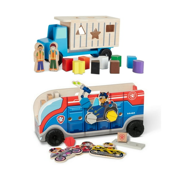 Shape-Sorting Dump Truck with Paw Patrol 2 Match & Build Mission Cruiser
