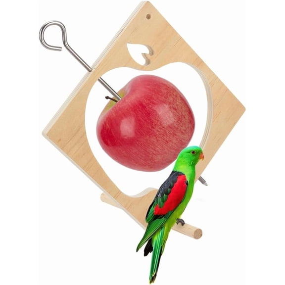 Shape Wooden Hanging Birds Feeder 8.93x5.9x0.4inch Fruit Holder Feeder Rustic Birdhouse with 1 Perches Perfect for DIY Garden Backyard and Patio for DIY Bird Watching Enthusiasts