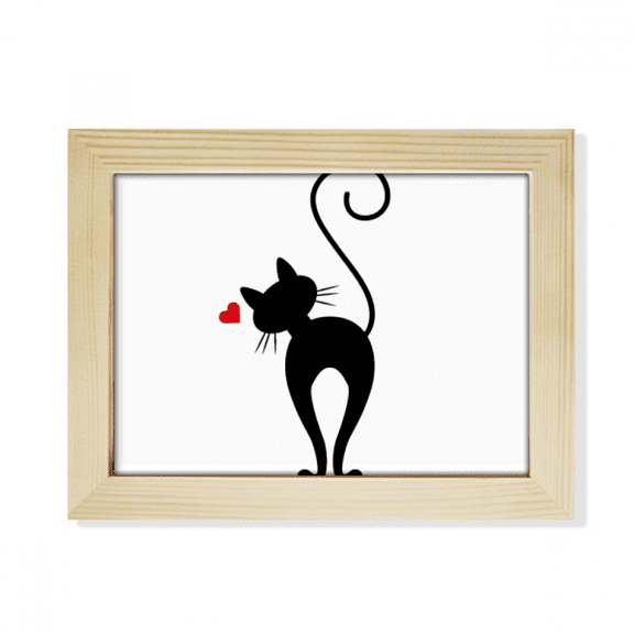 Shape cat sihouette animal desktop photo frame picture art decoration painting 6x8 inch