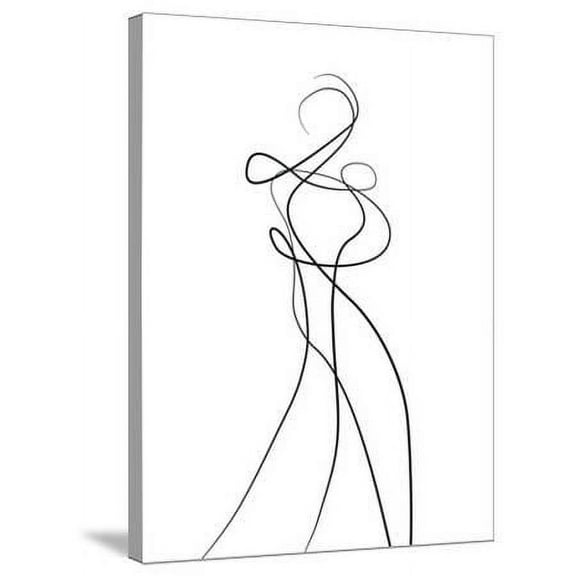 Shape of You 2, Abstract Figurative Gallery-Wrapped Canvas Print Wall Art by Design Fabrikken