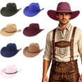 thumbnail image 1 of Shapeable Wide Brim Felt Cowboy Hat Cattleman Western Hat for Cowboys Cowgirls Classic Rodeo Country Concert Daily, 1 of 5