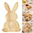thumbnail image 1 of Shaped Charcuterie Board Wood Bunny Cutting Tray Cheese Platter Serving Board Platter Dessert Serving Tray Holiday Salad Dish Plate, 1 of 8