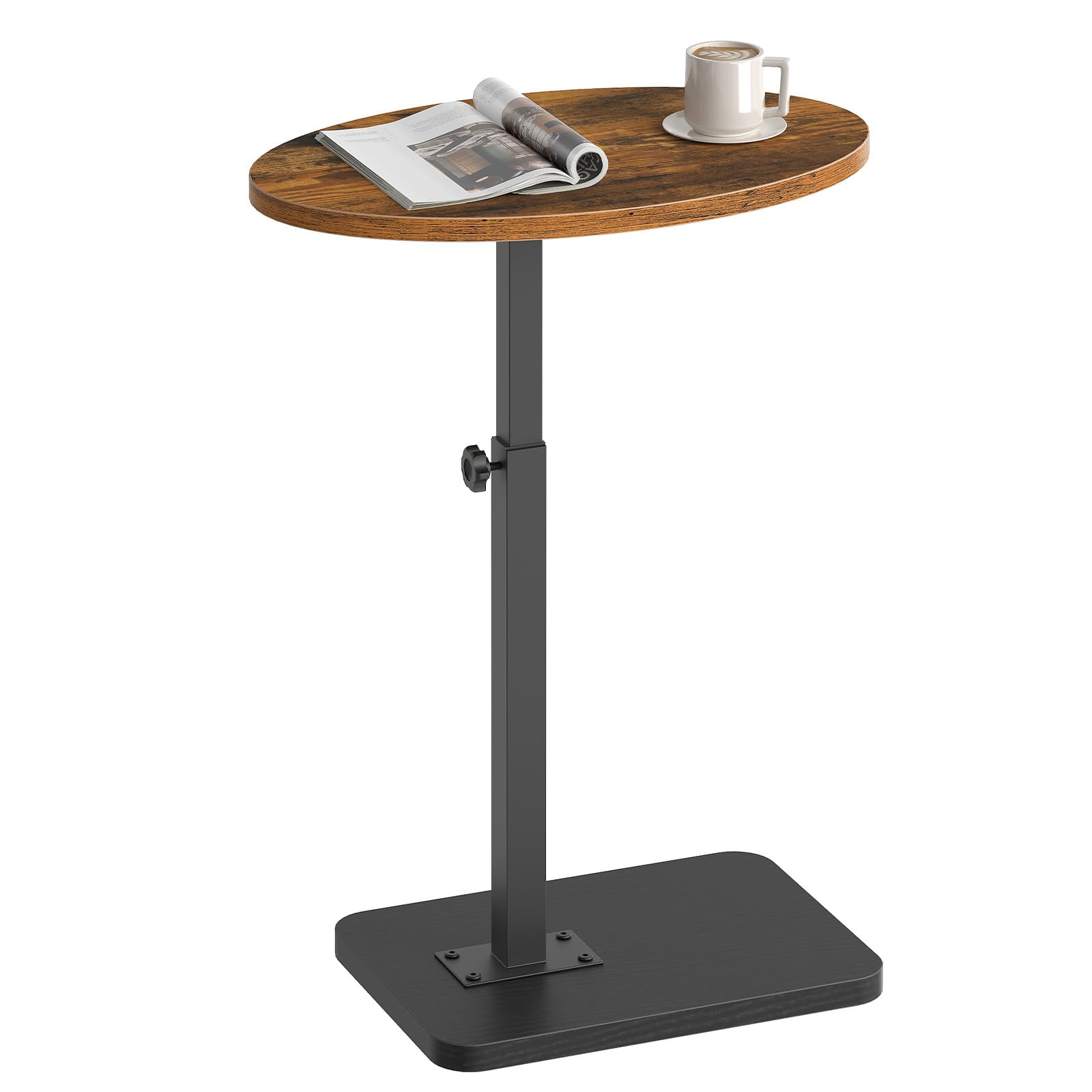 Shaped End Table, Adjustable Height C Side Table Table for Sofa ...