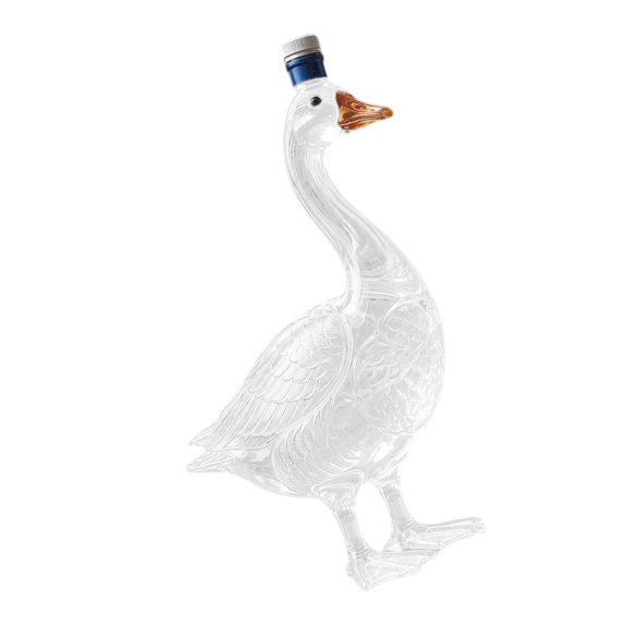 Shaped Glass Decanter 350ml, 3D Bird Bottle with Sculpted Texture for Dining Table and Party Decor Display