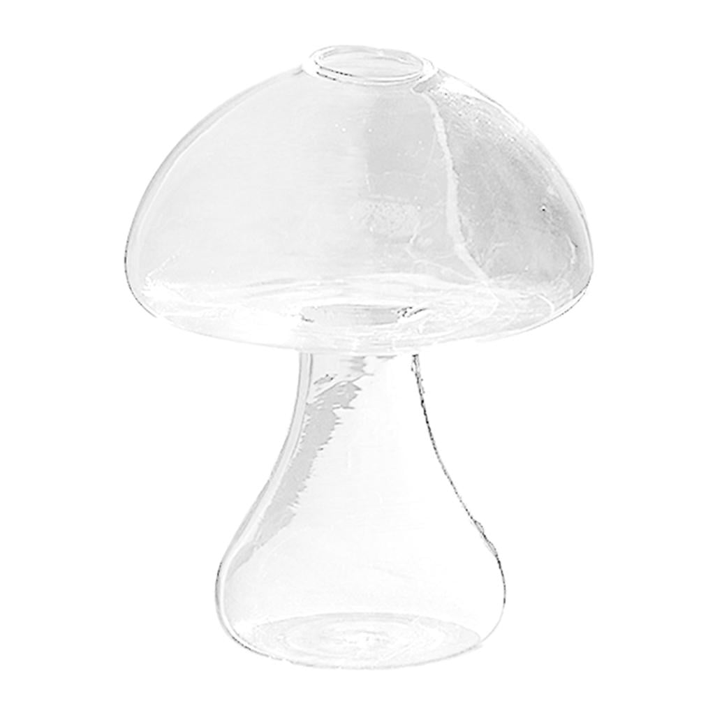 Florero de Vidrio en Forma, Hermoso Jarrón de Plantas Hidropónicas Transparentes, Decoración Artesanal para el Hogar, la Oficina, la Sala de Estar, la Boca Plana