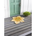 thumbnail image 1 of Shaped Hooked Indoor/Outdoor Rug, Yellow Daffodil, 1 of 1