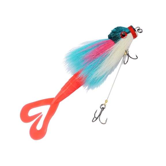 Professional Shaped Artificial Baits Lures Elastic Body Fishing Tackle Barbed Double Hook