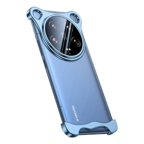 Shaped Metal Corner Pads Case for Xiaomi 14 Ultra 14Pro with Camera Lens Protector Bezel-Less Anti-drop Protective Cover