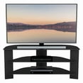 thumbnail image 1 of Shaped Plus Varano Corner TV Stand - Black & Black Glass, 1 of 1