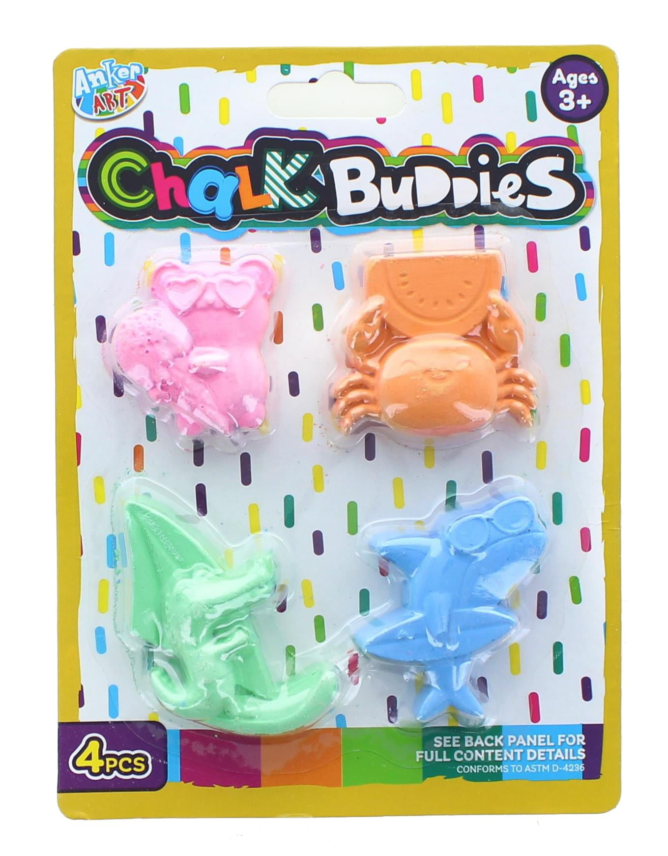 Shaped Sidewalk Chalk | 4 Pack - Walmart.com