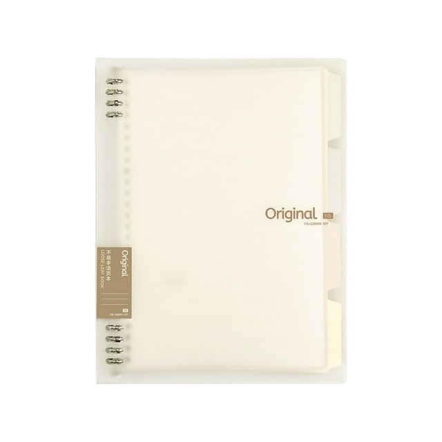 Shaped Soft Ring Notebook, 5mm Dot Grid Ruled, 80 Sheets, B6, Transparent, Japan Import B5 Loose Leaf Notebook With Thickened Skin Feel Student Notebook