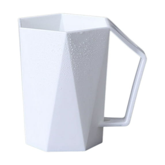 Shaped Toothbrush Cup with Comfortable Handle for Practical Oral Care, Modern Brushing Cup with Unique Geometric Design for Bathroom Organization, Versatile Rinsing Cup for Home Use