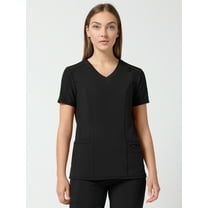 Scrubstar Performance Women’s Shaped Antimicrobial Mesh Panel V-Neck Scrub Top, Sizes XS–3XL