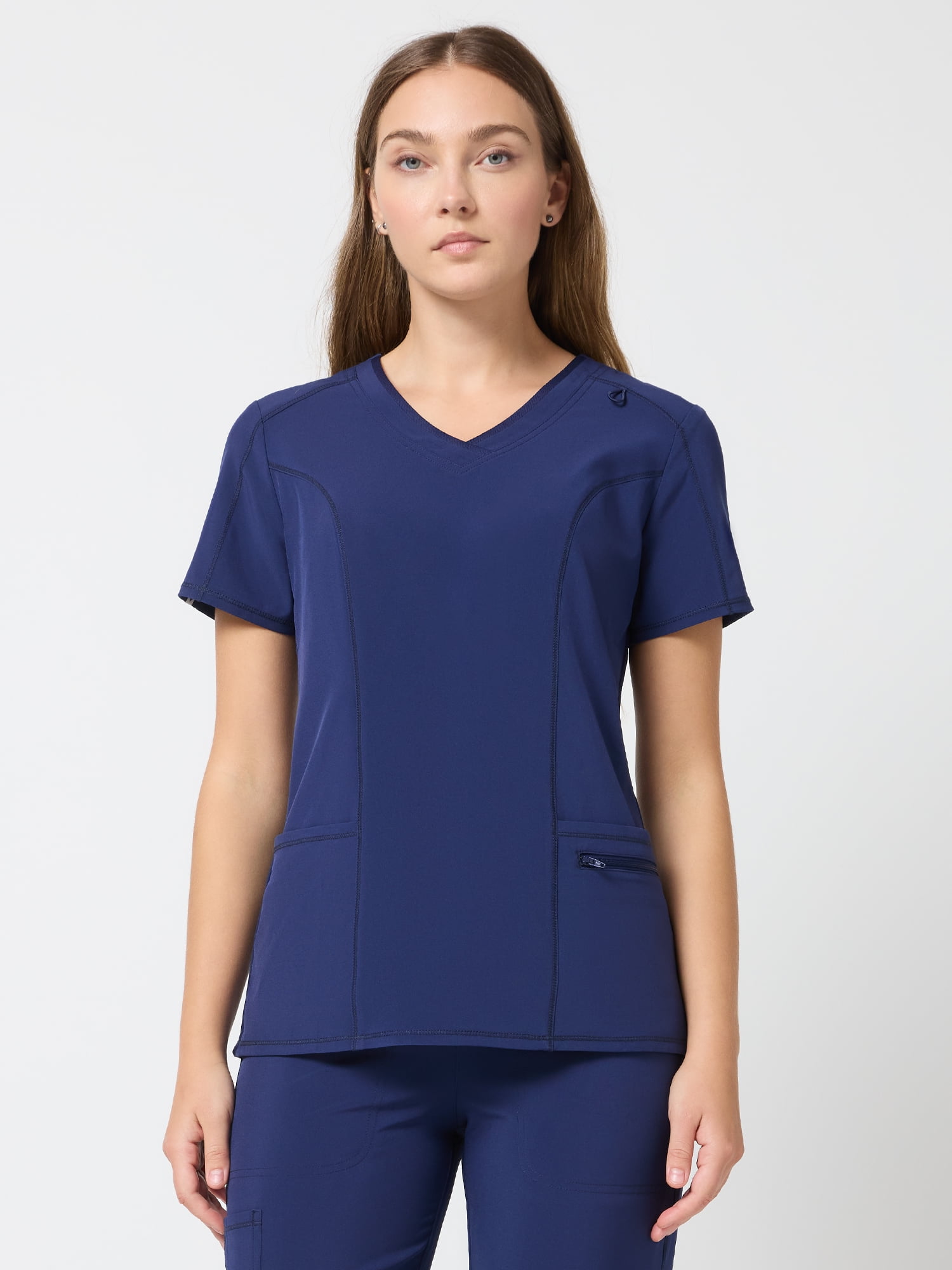 Scrubstar Performance Women’s Shaped Antimicrobial Mesh Panel V-Neck Scrub Top, Sizes XS–3XL