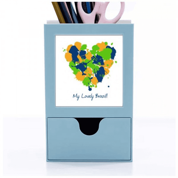 Shaped my lovely brazil brazil desk supplies organizer pen holder card