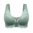 thumbnail image 1 of Shaper Bras for Plus Size Women Seamless Bras for Women Front Closure, Wireless Bras Lace Breathable Push up Bralette Convenient Bra Green XXL, 1 of 5