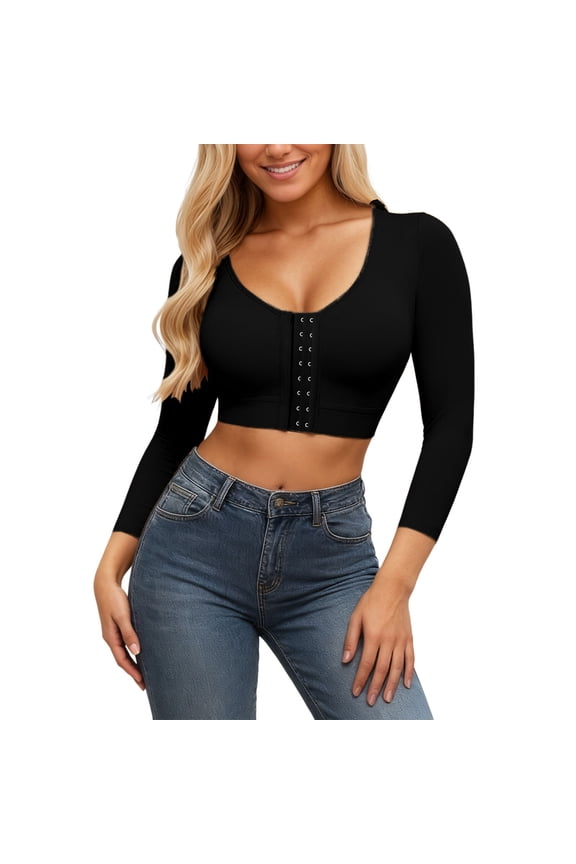 Shaper Tops for Women Arm Compression Post Surgery Front Closure Bra Tank Top Shapewear