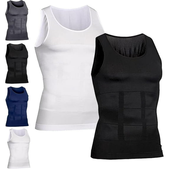 Shaperluv Men's Compression Top - High-Performance Shaping Vest for Men, Large-Sized High-Rise Vest for Men, Perfect Body Shape.