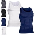thumbnail image 1 of Men's Compression Top - High-Performance Shaping Vest for Men, Large-Sized High-Rise Vest for Men, Perfect Body Shape., 1 of 7