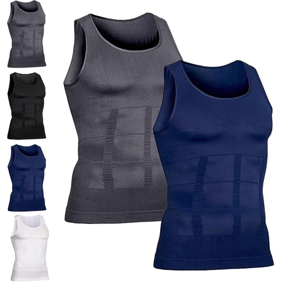 Men's Compression Top - High-Performance Shaping Vest for Men, Large-Sized High-Rise Vest for Men, Perfect Body Shape.