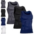 thumbnail image 1 of Men's Compression Top - High-Performance Shaping Vest for Men, Large-Sized High-Rise Vest for Men, Perfect Body Shape., 1 of 7