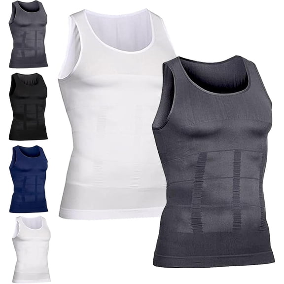 Men's Compression Top - High-Performance Shaping Vest for Men, Large-Sized High-Rise Vest for Men, Perfect Body Shape.