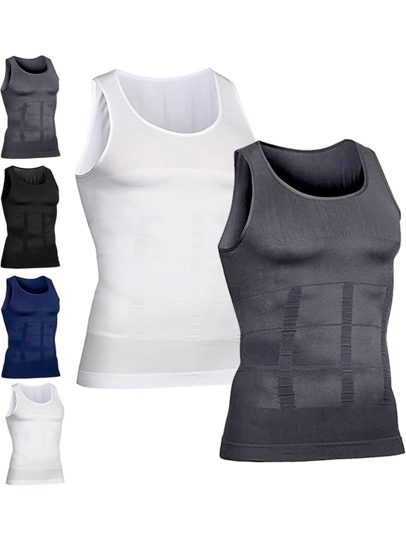 Men's Compression Top - High-Performance Shaping Vest for Men, Large-Sized High-Rise Vest for Men, Perfect Body Shape.