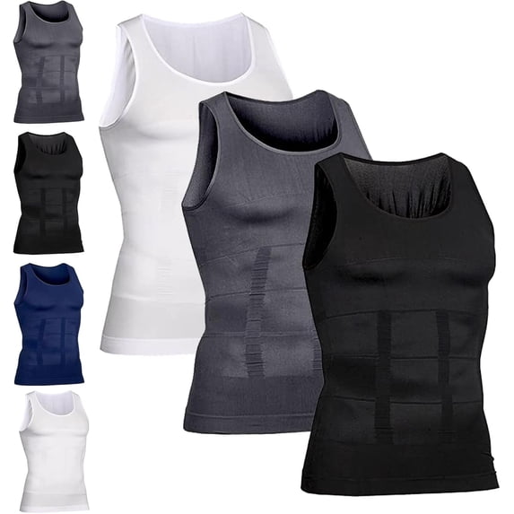 Men's Compression Top - High-Performance Shaping Vest for Men, Large-Sized High-Rise Vest for Men, Perfect Body Shape.