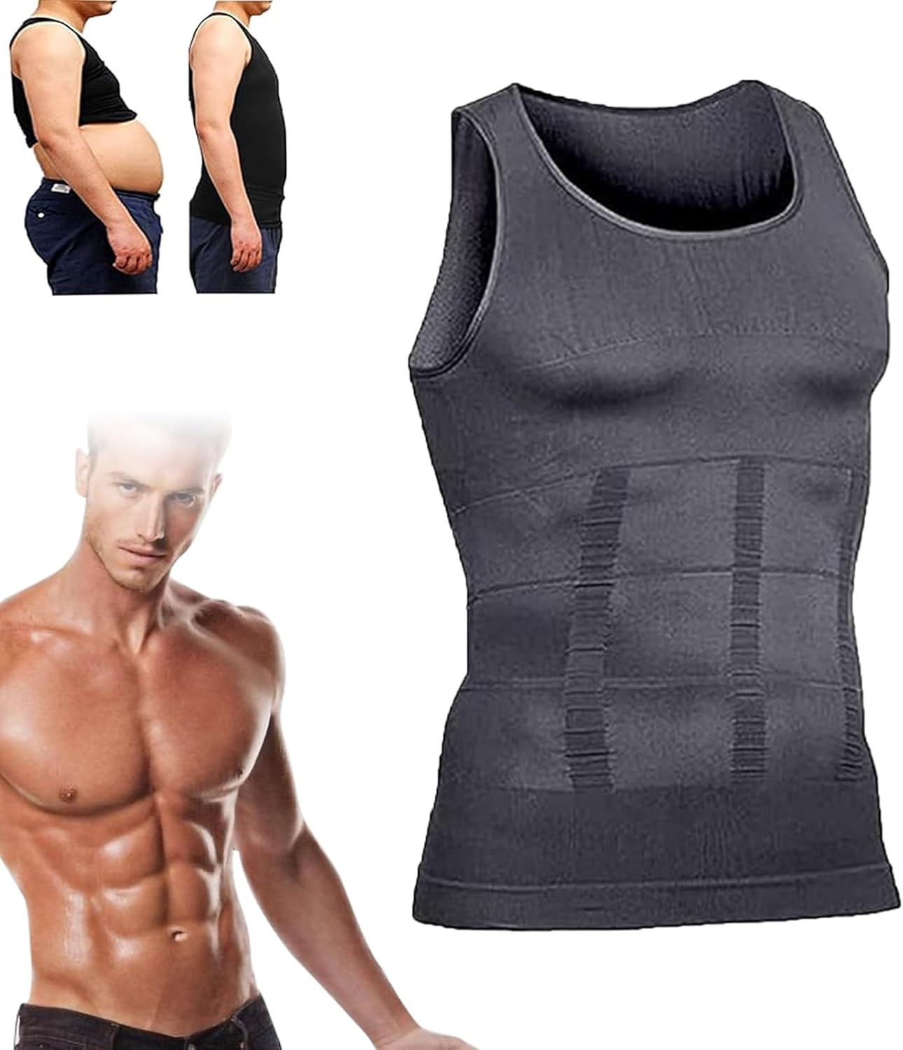 Debardeur De Compression Shaperluv 2.0 Pour Homme - Grande Taille, Pour Aplatir Ventre Et Torse