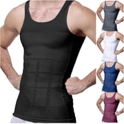 Men's Body Shaper Compression Shirt Slimming Tank Top Sleeveless Shapewear Undershirt Gynecomastia Tummy Control