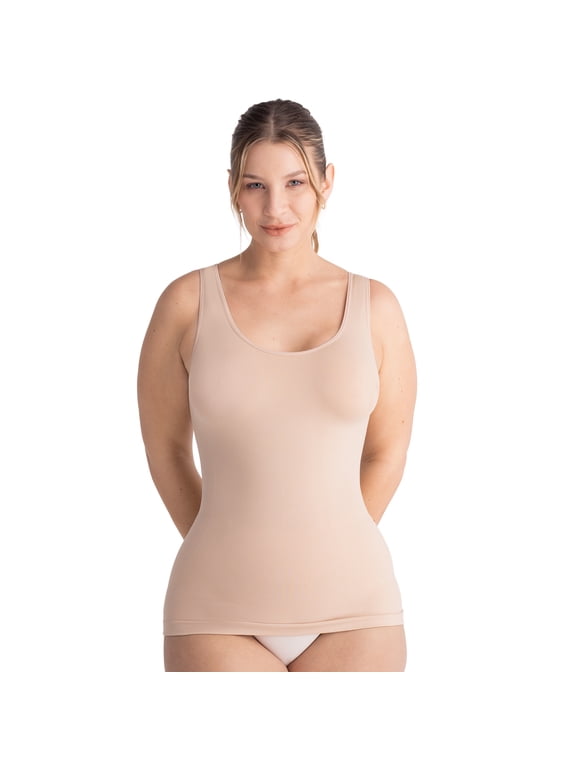 Core Tummy Control Shapewear Tank Cami for Women with Wide Straps, Sizes S to 4XL