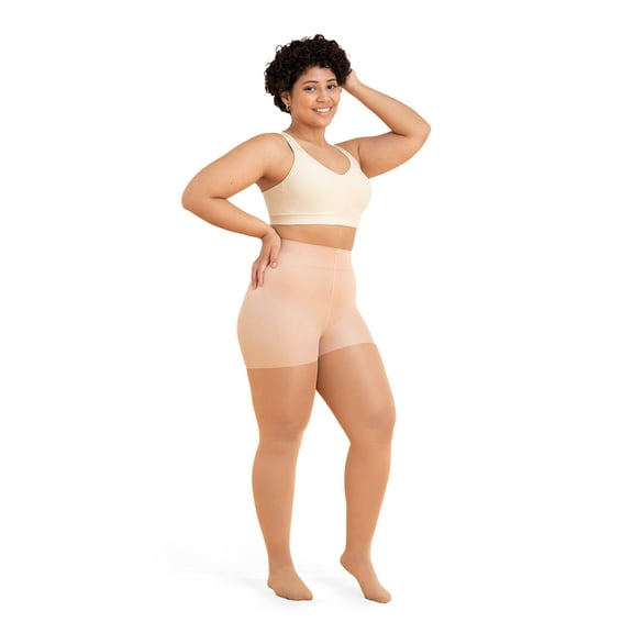 Shapermint Core Waist Shaping Tights for Women – Rip-Resistant Opaque Pantyhose, Sizes S–3XL