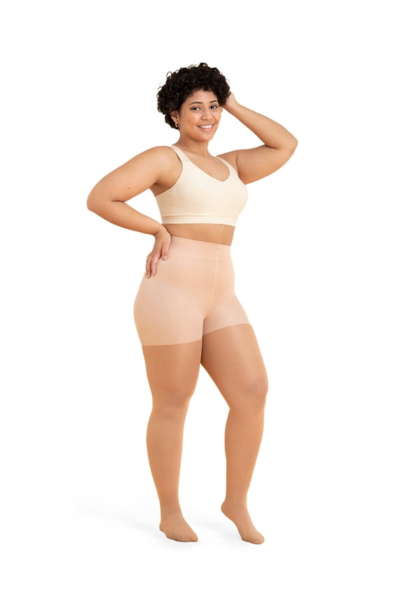 Core Waist Shaping Tights for Women – Rip-Resistant Opaque Pantyhose, Sizes S–3XL