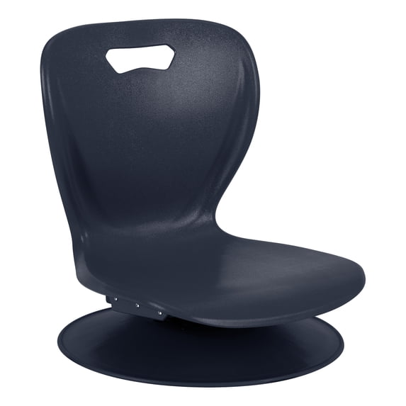 Shapes 360-Degree Swivel Floor Chair with Back Rest Navy (Pack of 2)