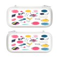 thumbnail image 1 of Shapes And Bold Brush Lines (1), Carrying Case For Nintendo Switch & OLED Version, Eva Pouch Case for Console & Accessories with 10 Game Card Slot & Wristband, White, 1 of 6