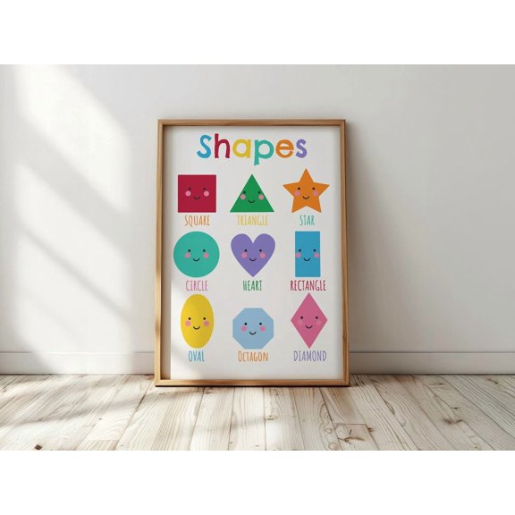 Shapes Educational Wall Art Print