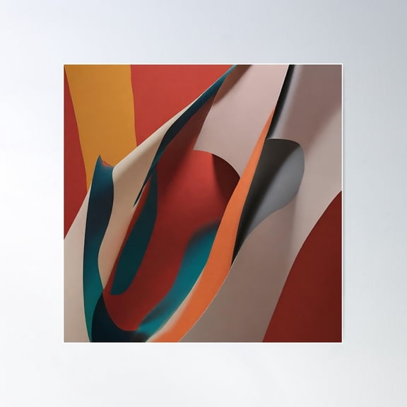 Shapes & Forms Poster Wall Art, Modern Wall Decor For Living Room Bedroom, 30x30 UNFRAMED