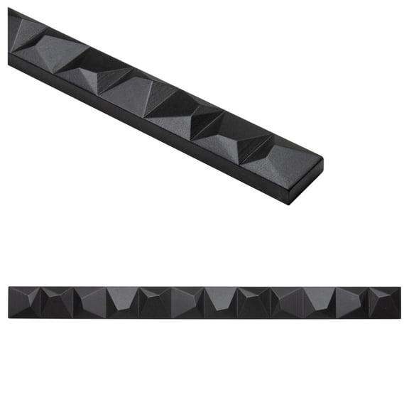 Shapes Metal Liner Matt Black 1 3/16"x12" ( Set of 5)