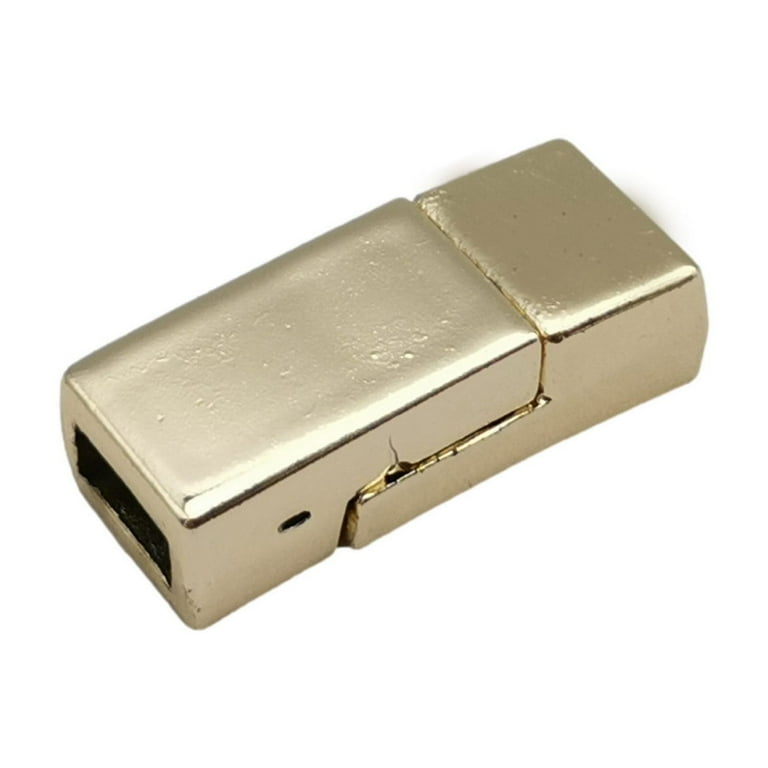 ShapesbyX Pack 10 Flat Gold Plated Magnetic Clasps for Jewelry