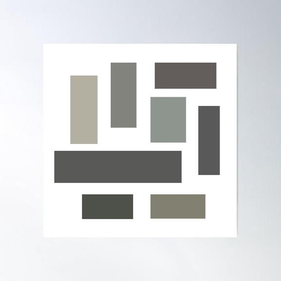 Shapeshapes Poster Wall Art, Modern Wall Decor For Living Room Bedroom, 16x16 UNFRAMED