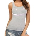 thumbnail image 1 of Shapeviva Tank Tops With Built-in Bra for Women Cami Undershirts, XL, 1 of 6