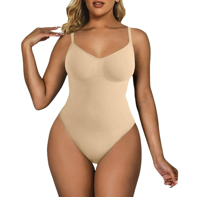 Shapewear Bodysuit For Women With Bra Tummy Control Thong Butt Lifting Tight Corset Bodysuit