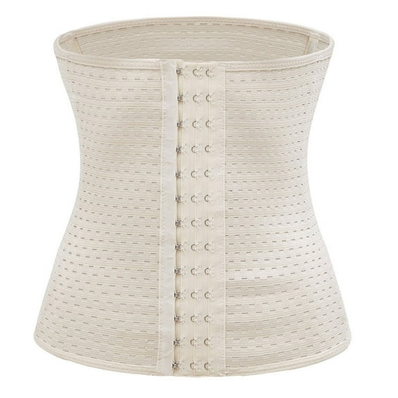Shapewear Breathable Waist Tummy Girdle Belt Sport Body Shaper Trainer Control Corset,Beige Women'S Nylon Underwear XS