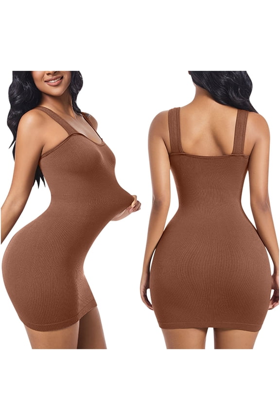Shapewear Dress Slip for Women Tummy Control Adjustable Spaghetti Full Slip Seamless Body Shaper for Under Dresses