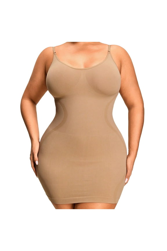 Shapewear Full Slip Dress Tummy Control Shaping Under Dresses Seamless Sculpt Body Shaper