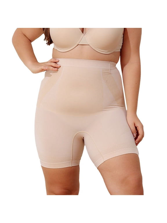 Shapewear High Waisted Body Shorts Girdles Thigh Slimmer - Non-Roll Down, Thigh Support, -Lifting, Light Compression, XS-4XL Sizes, Nylon Spandex