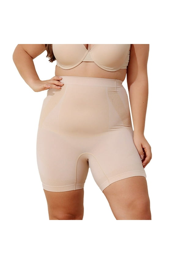 Shapewear High Waisted Body Shorts Girdles Thigh Slimmer - Non-Roll Down, Thigh Support, -Lifting, Light Compression, XS-4XL Sizes, Nylon Spandex