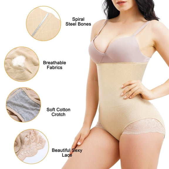 Shapewear High Waisted Shapewear Shorts For Women Seamless Comfy Body Underwear Girdle Sleek And Lean Buckle up Bodysuit Corseted Bodysuit Top Women Thinning Clothes Women Body Control Exercise Waist